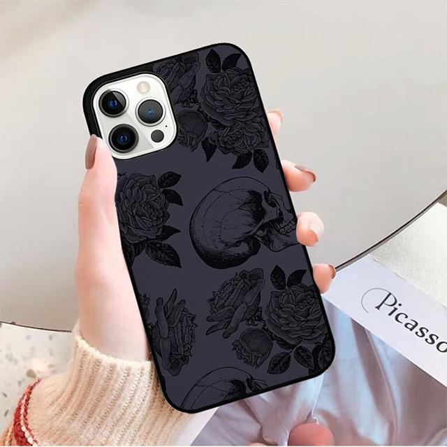 

Skull Gothic Creepy Pastel Goth Phone Case For iPhone 17 Air 16 15 14 13 12 11 Pro Max Plus Max Cover Shell coque iPhone 11pro max