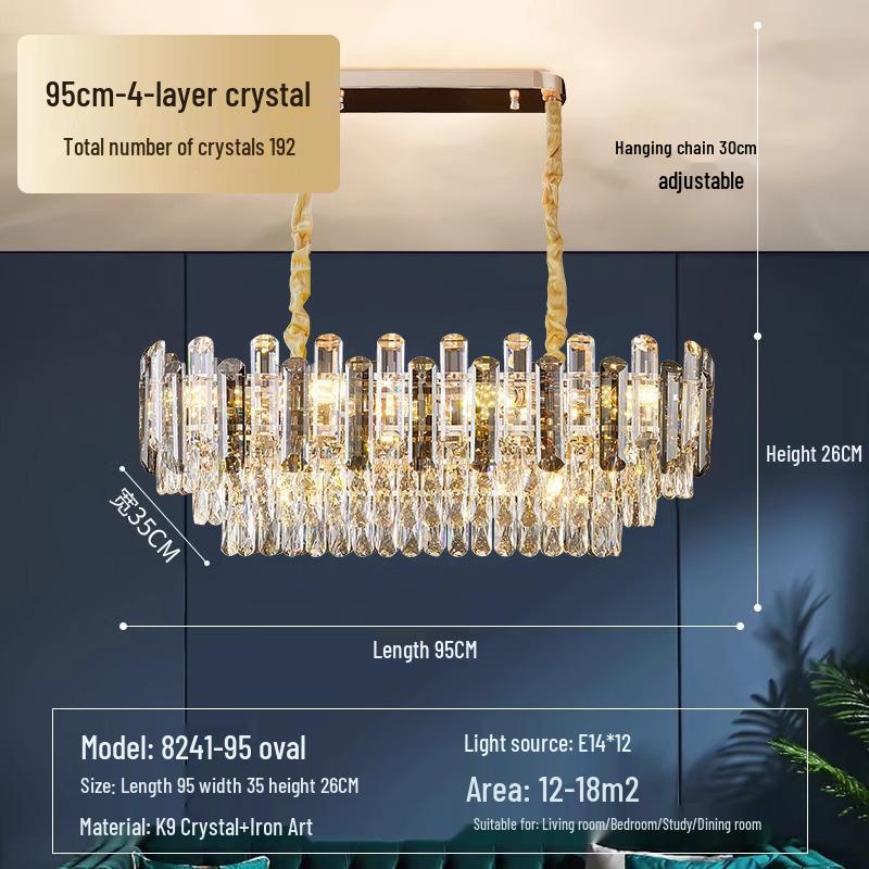 2025 Modern Crystal Chandelier: Minimalist Luxury Light for Living Room, Dining Room, and Bedroom