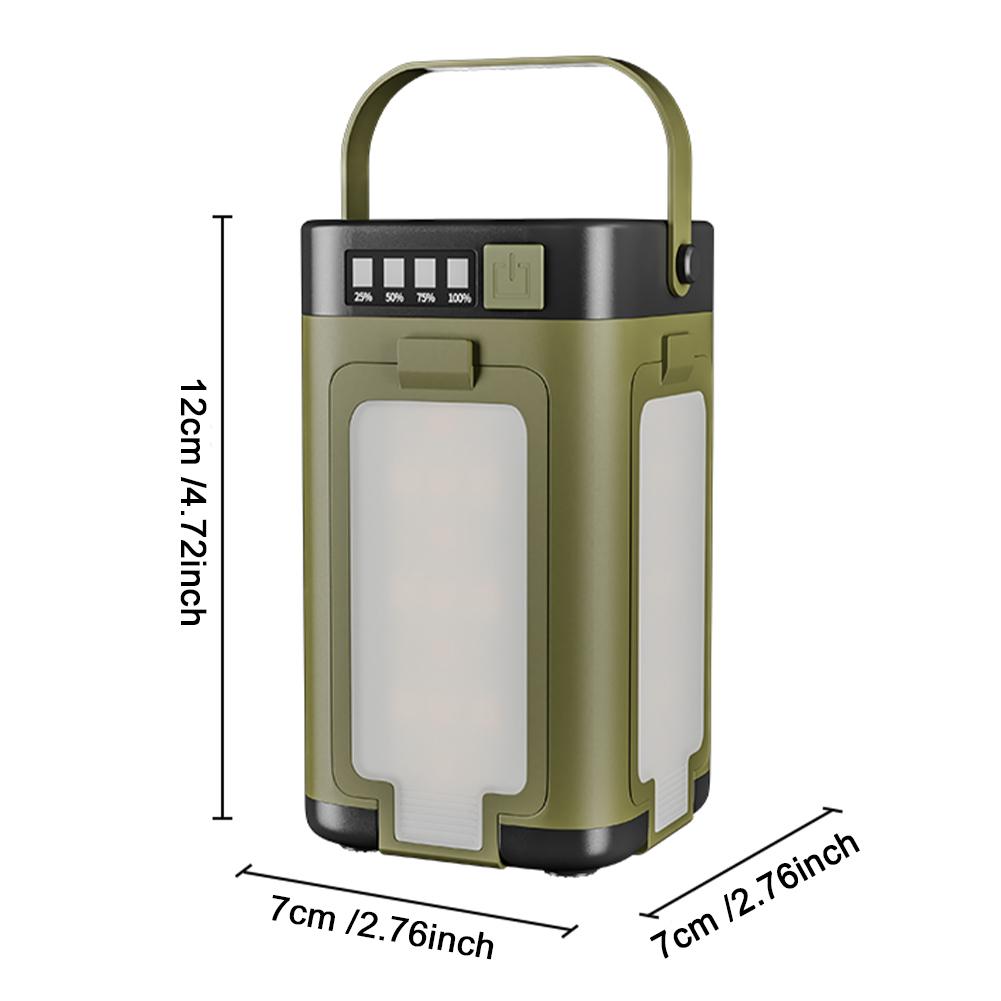 2000mAh Solar Camping Light Foldable Portable Tent Lantern with Intelligent Display Outdoor Hanging Light Emergency Power Bank