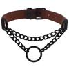 New Punk Round Black Chain Necklaces for Women Men Pu Leather Gothic Statement Choker Necklaces Cosplay Street Jewelry