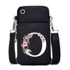 New letter-printed black oblique span bag, mobile phone bag, light to carry, vertical length and width change bag