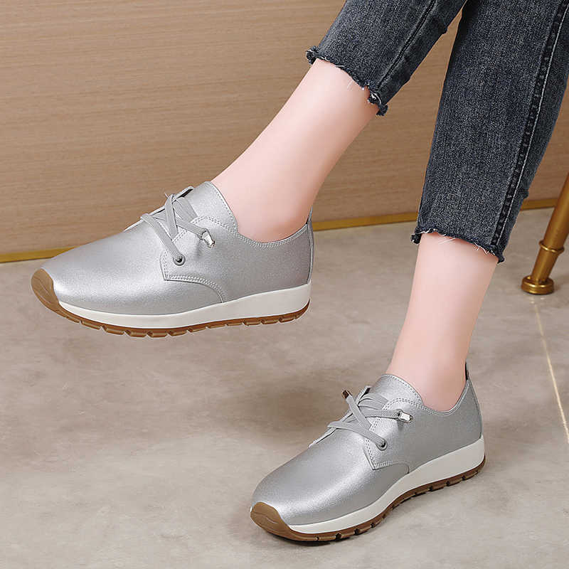 Fashion Zimni Spring-autumn Shoes Ladies Boots High Women's Shoes Women's Silver Brand Sneakers Sport Flatas Model Basctt Play