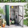 Vidaxl Garden Shed, Green, 88X89X161 Cm, Galvanized Steel
