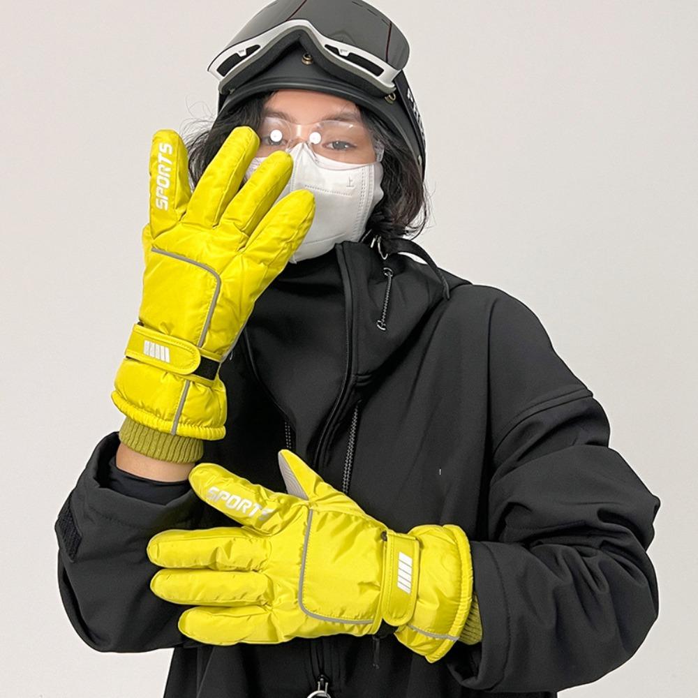 

Multifunction Men Mittens Waterproof Driving Gloves Fashion Winter Ski Gloves Cycling Pink Woman