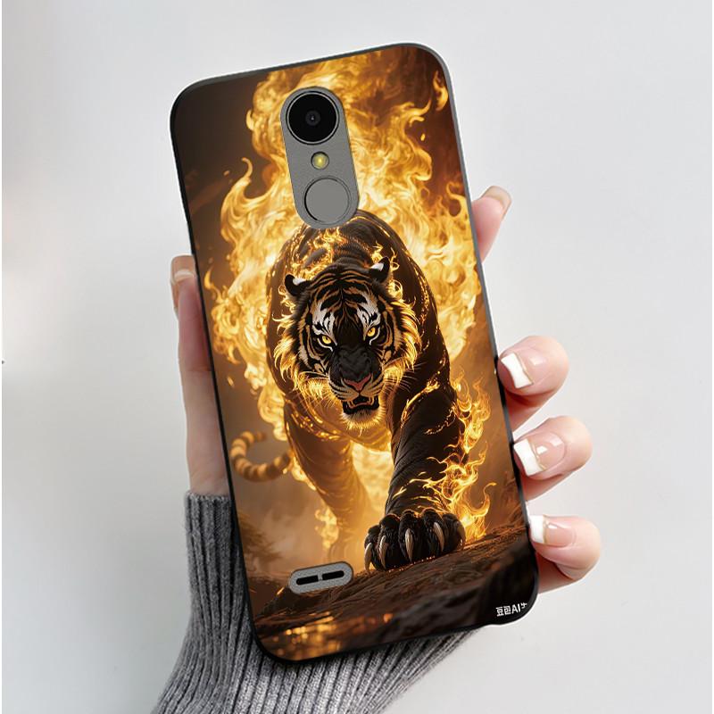 Casing For LG K4 2017 X230/LG K8 2017 X300 Slim Case Aesthetic Luxury Cute Cool Boys Girls Black Matte Soft Silicone Back Cover