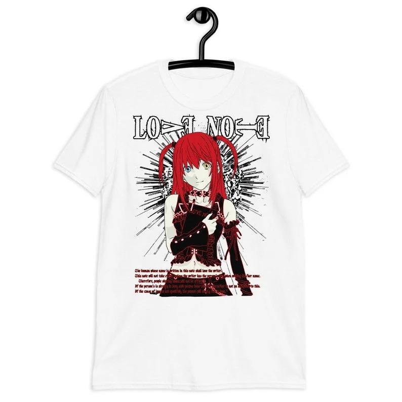 2026 Summer Popular Anime Death Note Oversized TShirt Misa Aunisexe Gothic Skull Heart Art Print Casual Tee For Unisex Unisex