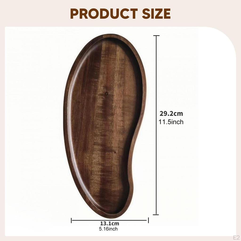 Wood Serving Tray Food Platter Dried Fruit Plate for Tea Vegetable