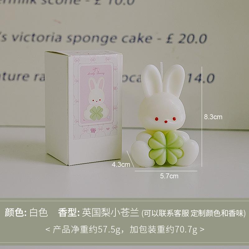 

5Pcs Cute Rabbit Soy Wax Scented Candle, Aromatherapy Decor Ornament, Wedding Souvenir & Holiday Gift Wholesale