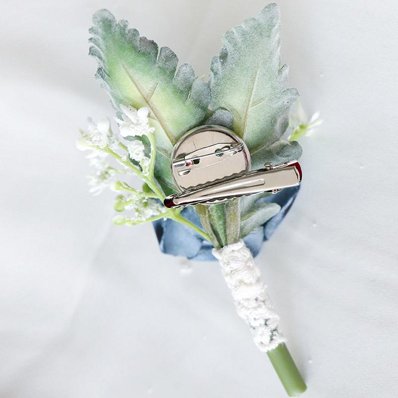 Flowers Wedding Corsage Pins White Pink Groom Men Wedding Witness Marriage Accessories Groom Boutonniere Wedding Classic Flower