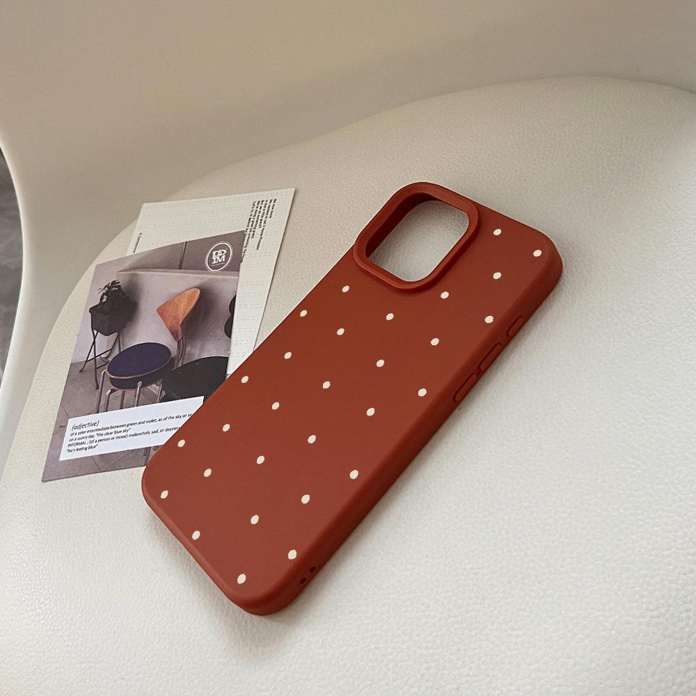 Husă simplă cu buline pentru telefon pentru iPhone 16 iPhone 16 Pro Max