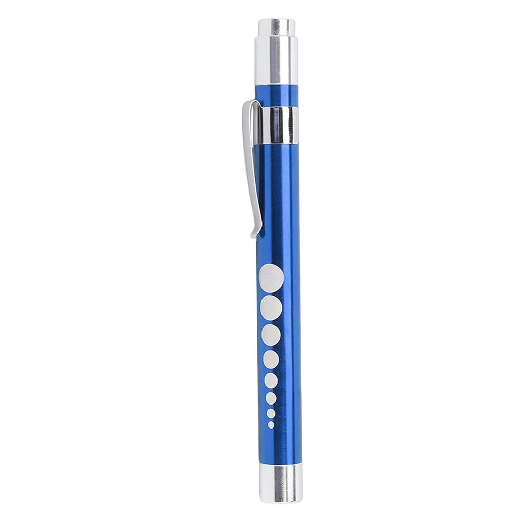 LED Penlight White Lighting Concave Head Aluminum Alloy Medical Pen Light for Throat Blue