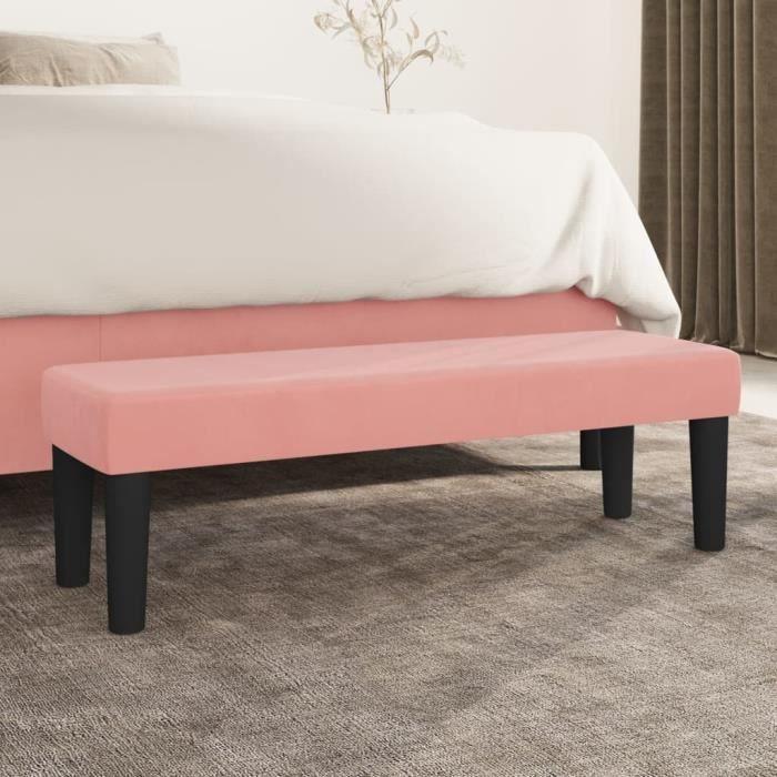 346671 vidaXL Banc Rose 100x30x30 cm Velours