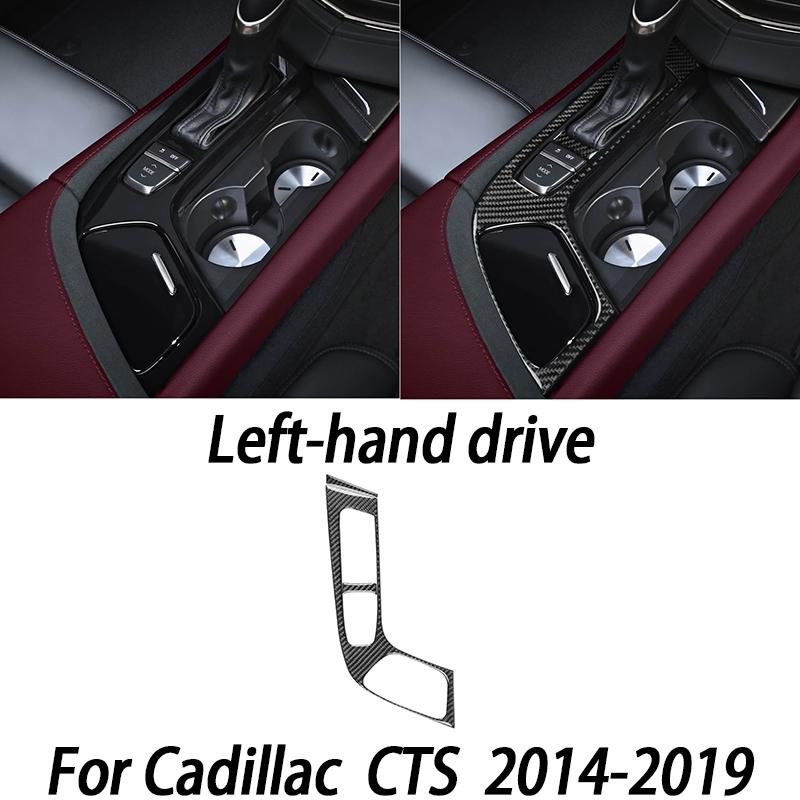 Carbon Fiber Car Interior Accessories Center Console Panel Door Handle Gear Shift Decorative Stickers For Cadillac CTS 2014-