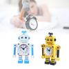 Alarm Cartoon Robot Clock Metal Casing Analog Hands Childrens Room Space Living