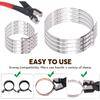 9Pcs Hose Clamp Pliers With CV Boot Clamp Kit, Small And Large Stainless Steel Universal Adjustable Drive Shaft CV Boot Crimp Clamp Clic-R Collar