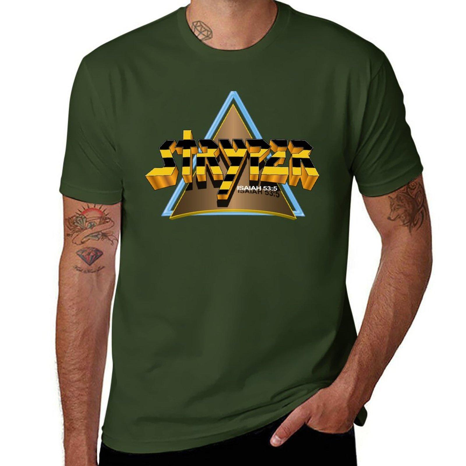 XIXI Fashion Stryper - Logo met Driehoek T-shirt aangepaste sportfans oversized t-shirts voor heren 4XL