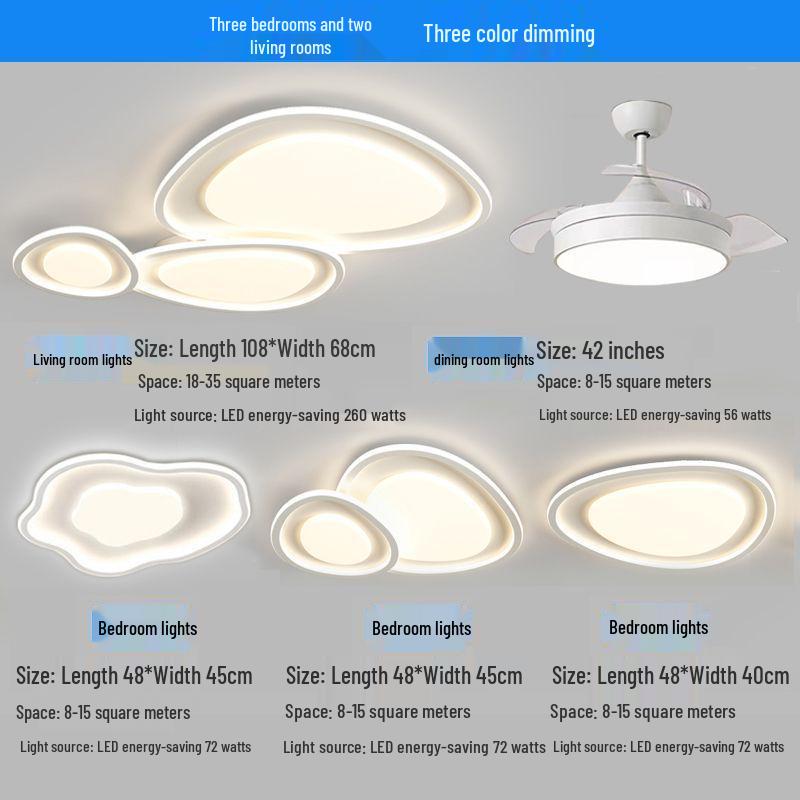 Pebble Hall Eye-Protecting Ceiling Light - Cream Style, Warm Lighting for Living Room