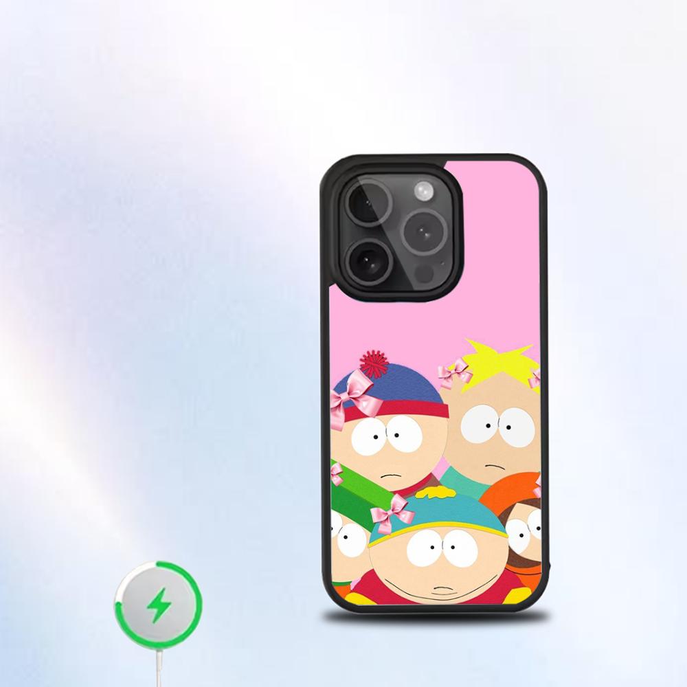 

Funny S-South-Park Phone Case For IPhone 16 15 14 13 12 11 Pro Mini Max Soft Magnetic Cover iPhone16promax