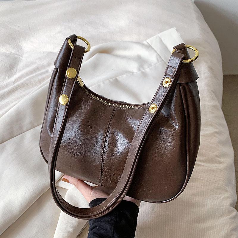 1 Piece of Solid Color Shoulder Bag for Women  Versatile Crossbody Bag  Fashionable Armpit Bag That Can Hold Mobile Phone