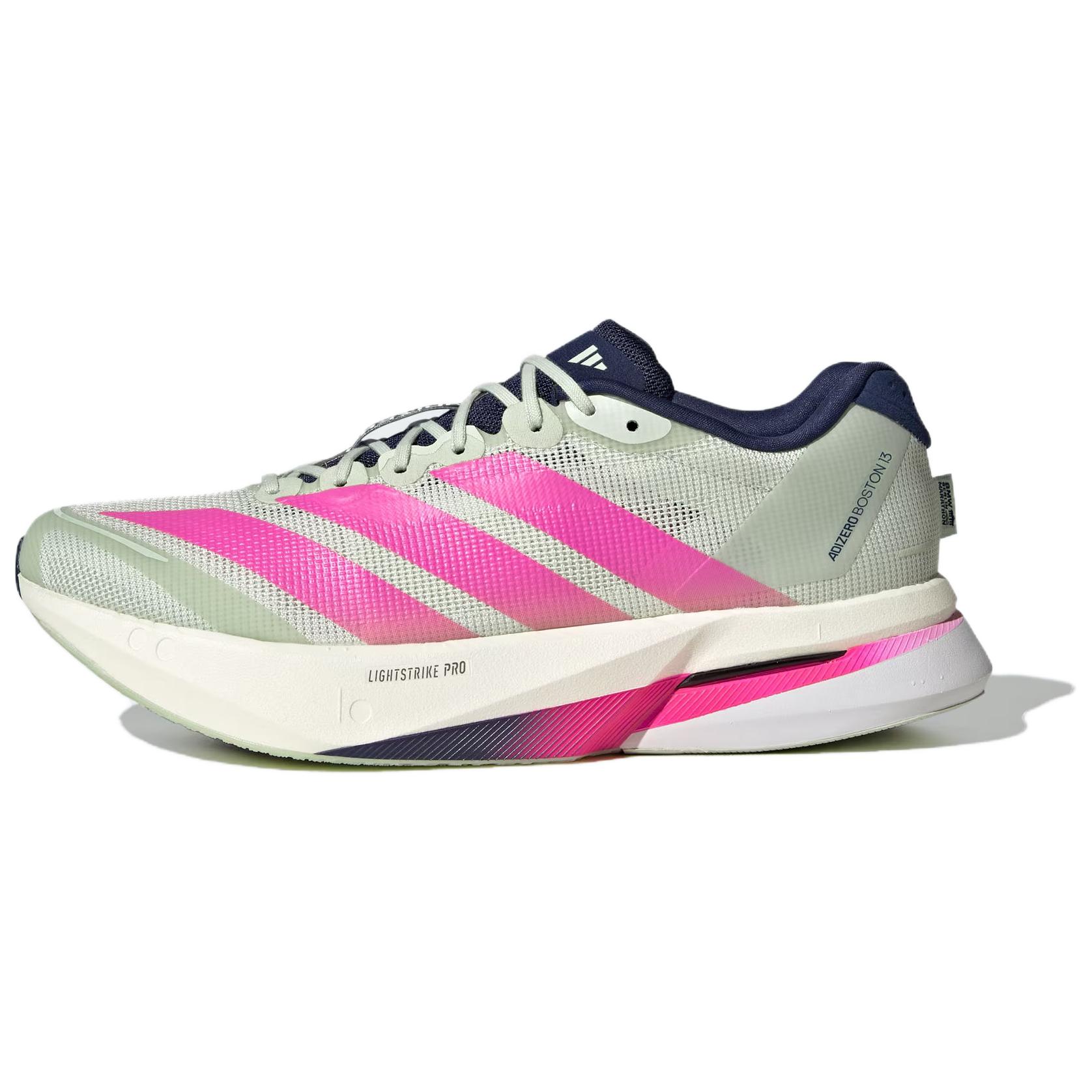 

New Adidas Adizero Boston 13 Running Shoes Men s Green Pink Blue HQ4912 42