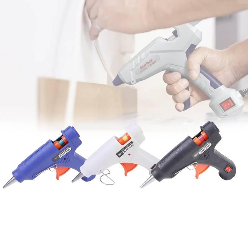 Kompakte und effiziente 20-W-Heißklebepistole mit Schalter und Kontrollleuchte für Bastelarbeiten