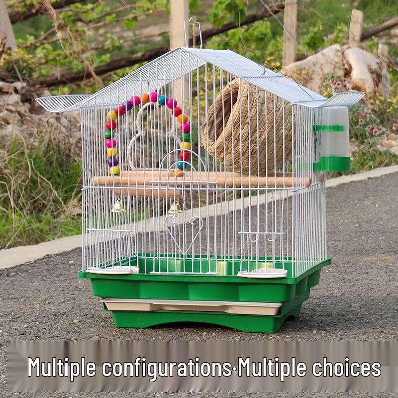 Luxury Home Villa Bird Cage for Small Parrots and Budgies - New Design with Embroidered Eye Pearl and Free Shipping.