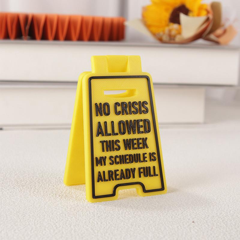 Funny Cat Vomit Caution Sign, Humorous Desk Sign For Cat Lovers Office Decor Unisex Gift For Coworkers Versatile Room Decor