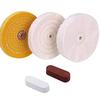10 Buffing Pad Polishing Wheel Kits, Included Rouge Compound, Cone, Column, Mushroom, Grinding