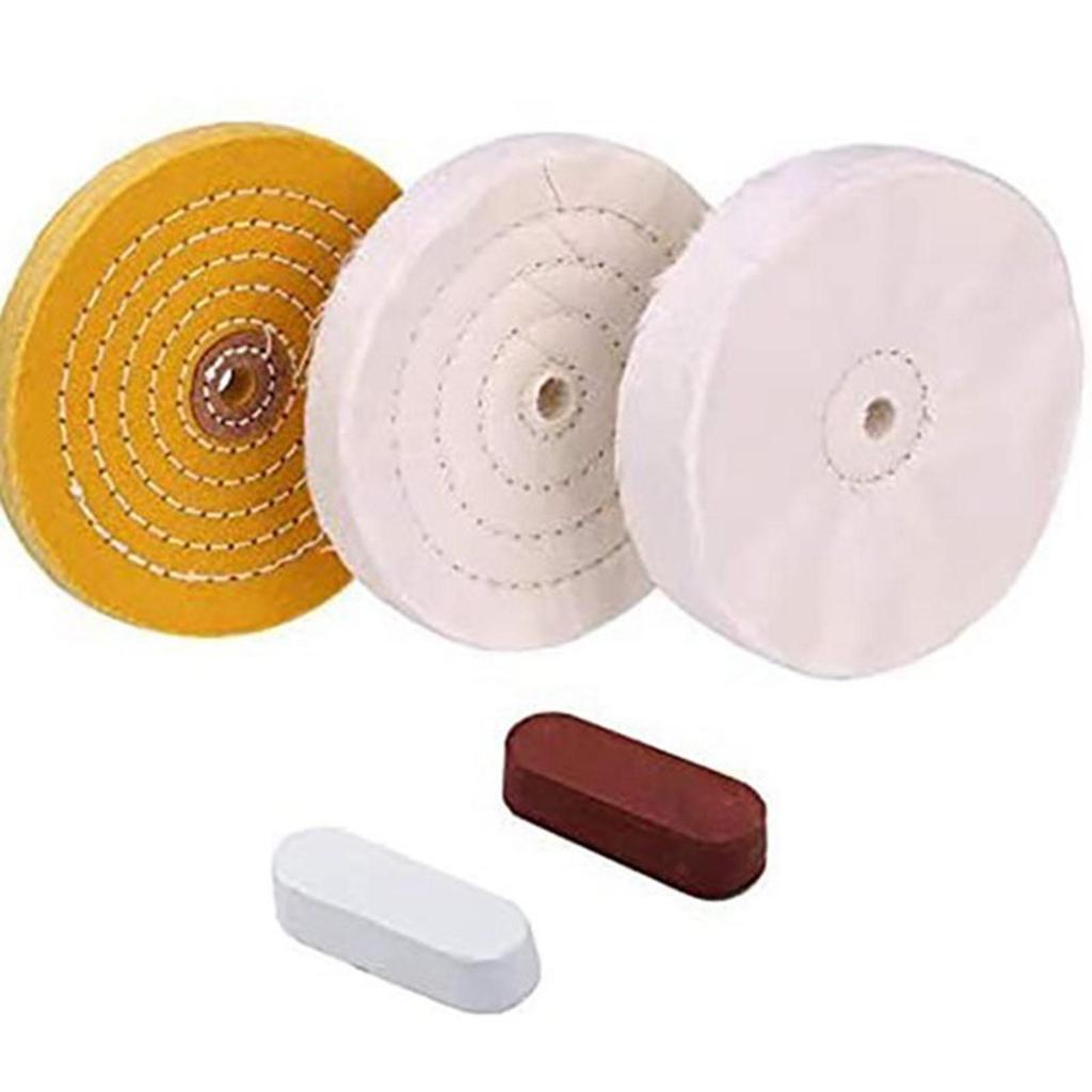 10 Buffing Pad Polishing Wheel Kits, Included Rouge Compound, Cone, Column, Mushroom, Grinding