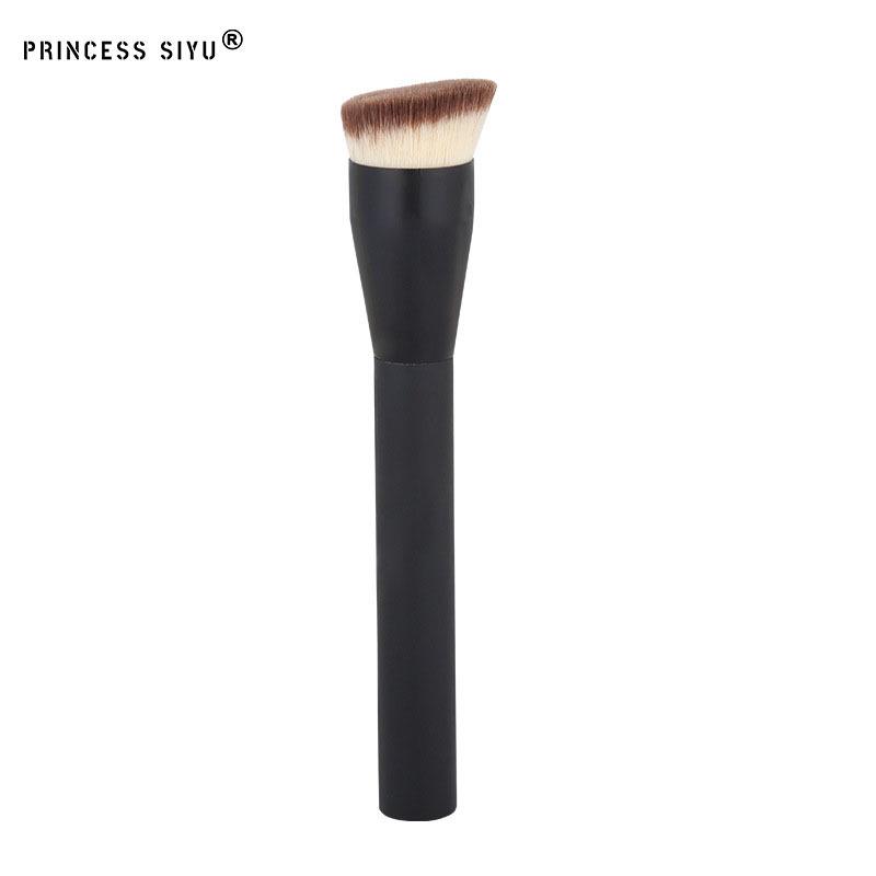 

Плоская скошенная кисть для тональной основы и контуринга: Инструмент для макияжа с круглой головкой