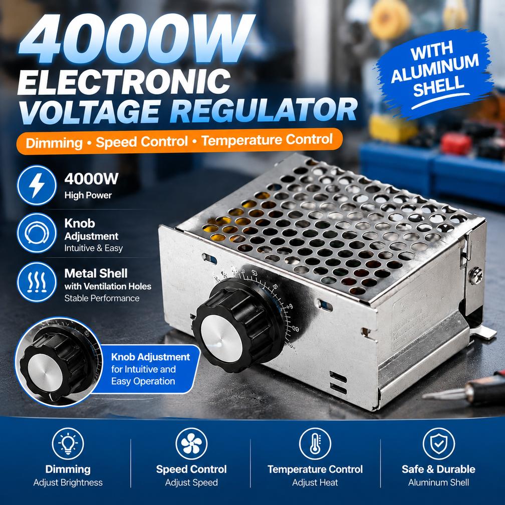 4000W Electronic Voltage Regulator with Aluminum Shell