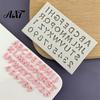 Easy Release Pudding Molds Alphabet Number Silicone Mold for Cake Decorating, Mini Letters 0-9 Fondant Baking Tool, Flexible Non-stick Resin