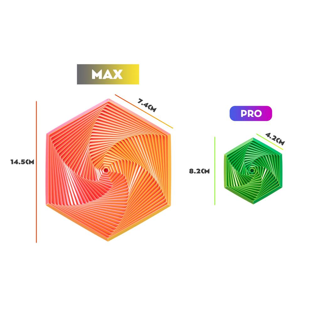 Hexagonal 3D Printed Stacking Puzzle Music Box Illusory Rotating Fidget Toy Adult Stress Relief Decoration Magic Illusion Gift