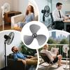 16 Inch Standing Fan Blade Replacement Floor Fan Leaf with Nut Cover Universal Replacement Part for Pedestal Fan Home Outdoor