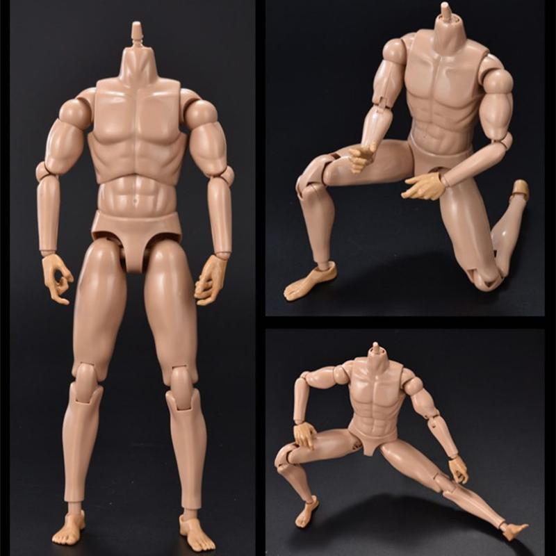 1 Piece 1/6 Boy Body Normal Tan Skin Mannequin Model 31cm Height Male Body Strong Humanoid Doll Man Doll's Accessories Gift Toys