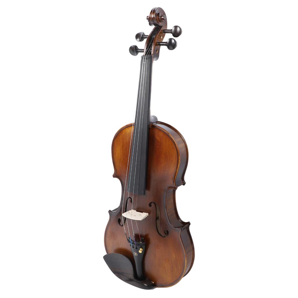 4 4 Size Violin Kit for Beginner and Adults Matte Wooden Violin Bow Strings Shoulder Rest Tuner Rosin and Box Set