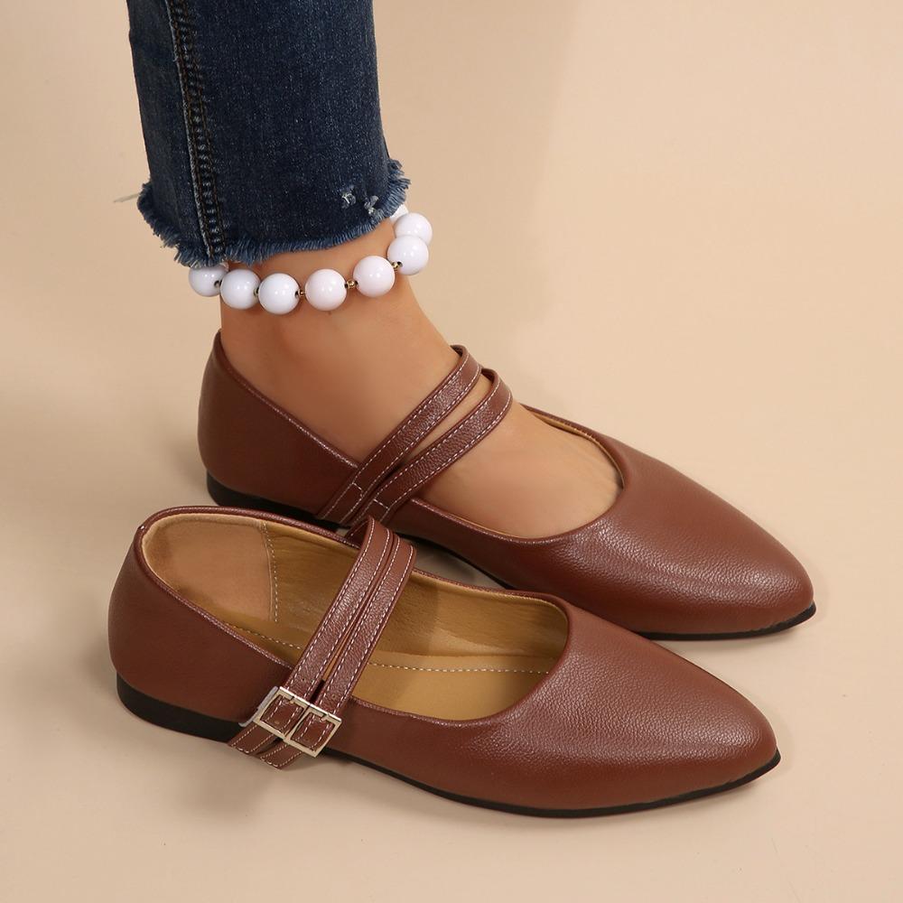 Fibbia Metallica di Lusso Scarpe Piatte da Donna Scarpe Sexy da Sera per Feste da Donna Scarpe Piatte in Vernice Scarpe Piatte da Donna con Punta Affilata e Tacco Basso 2026