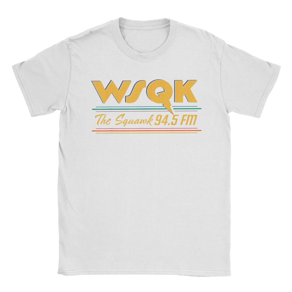 Harajuku T-Shirt Sommersaison 5 WSQK The Squawk 945 FM Retro Logo Lustige T-Shirts Baumwolle Lässig Sommer Y2K T-Shirt für Herren