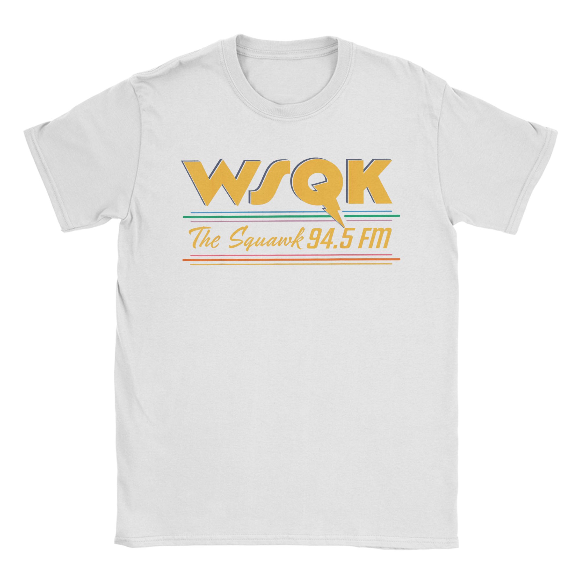 2026 Camiseta Harajuku Temporada De Verano 5 WSQK The Squawk 945 FM Logo Retro Novedad Camisetas Algodón Casual Camiseta De Men 4XL