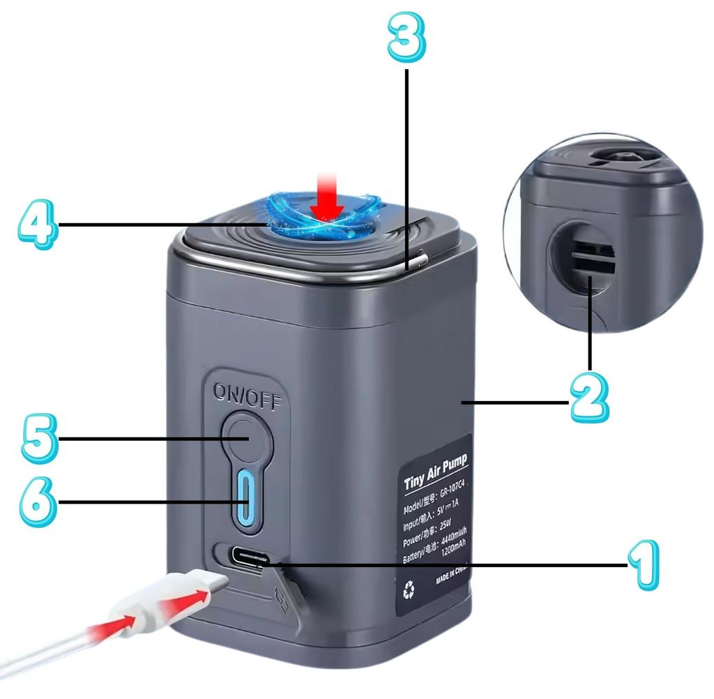 Electric Pump 107C4-4700 Black
