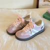 Women's Retro-Inspired White Campus Sneakers - Summer 2025 Fashion Kitten Design