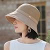 Fisherman Hat Women's Summer Straw Stitching Sun Hat Sunscreen Breathable Hat