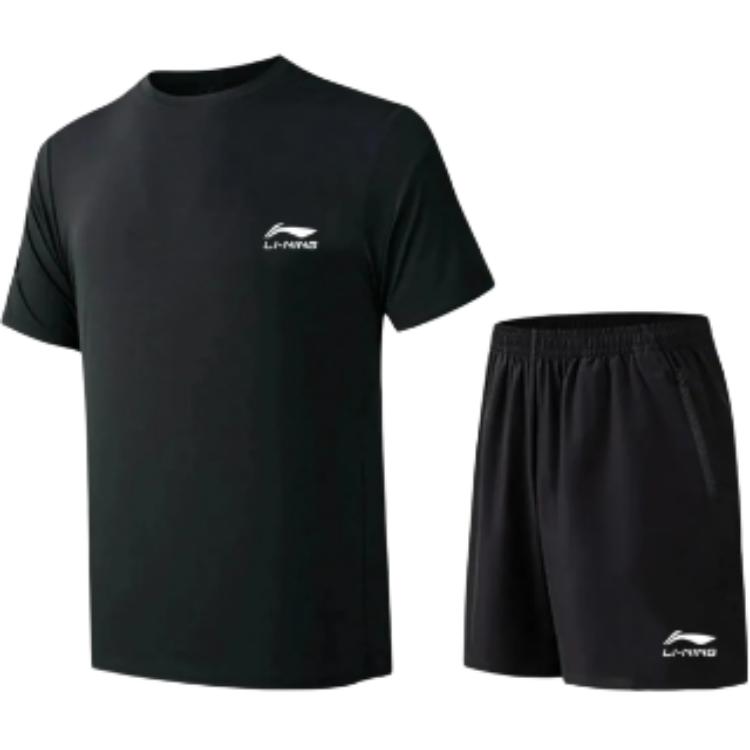 Li Ning Fitness Sets Men s Crew Neck Moderate YATW081-2 S