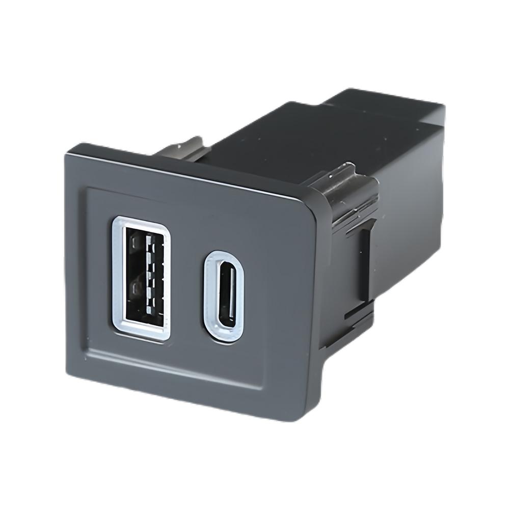 Quick Charging Auto Phone Adapter Dual USB Fast Charger Socket Outlet PD+QC3.0 Car Charger Adapter for VW Multivan T5 2003-2015