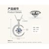 Silvere Glam Cross-border Fashion Crescent Moissanite Pure Silver S925 Necklace, A High-end Design Pendant For Women