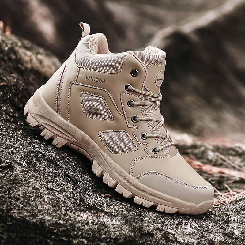 Chinese Casual British Trendy Men's Boots Tooling Short Boots Men's Shoes Outdoor Hiking Shoes