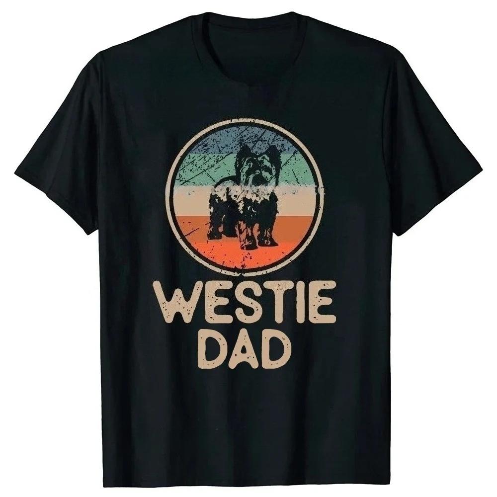 Xmas West Highland White Terrier Christmas Vintage Westie Dad Shirt for Women Dog Lover Gift Short Sleeve Streetwear TShirt Y2K