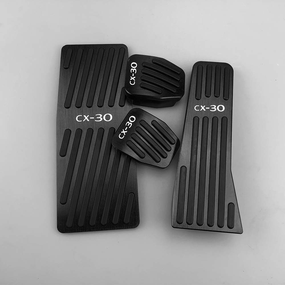 MT Mazda first generation DM series 2019 Aluminum pedal cover Brake Clutch Footrest Accelerator pedal set No drilling required CX30 logo included