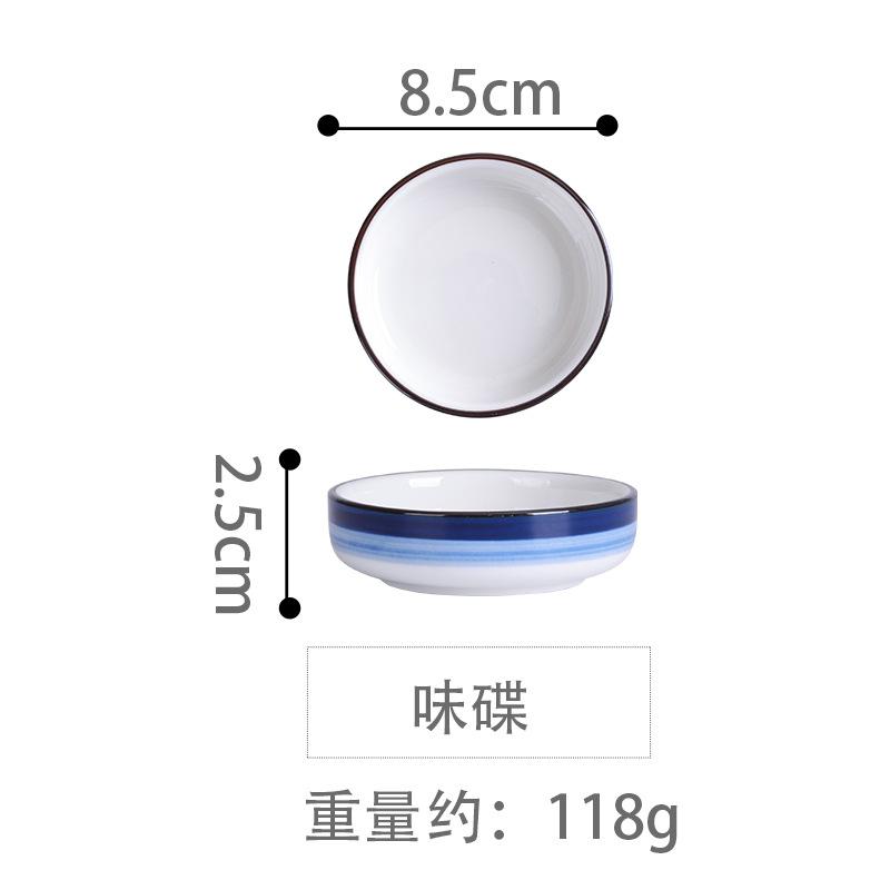 Ausverkauf, Handbemaltes, Farbverlauf Blau Keramikgeschirr