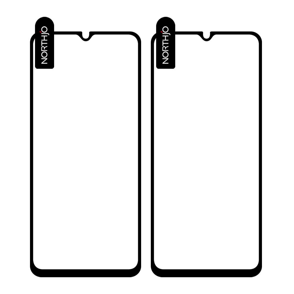 

NORTHJO 2Pcs A+ Silk Printing Screen Protector for Samsung Galaxy A14 5G/4G,0.3mm 2.5D High Aluminum-silicon Glass Full Screen Film Black